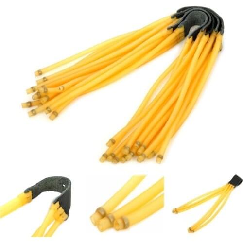 Slingshot Rubber Band Six Strips Strong Power Rubber Tube Bands For Slingshot Catapult Camping Hunting 1Pcs