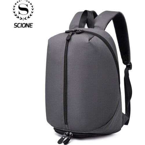 Scione Male Backpack Casual Men Travel Pack Bag Student Waterproof Backbag USB Charging Anti-theft Password Lock Computer Bag