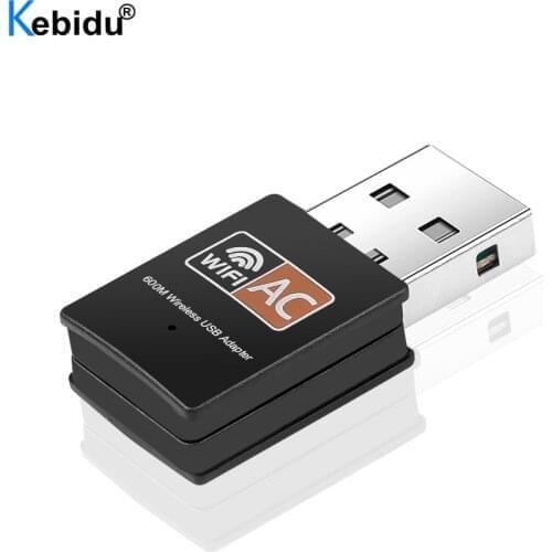 Kebidu Build-in Antenna Wireless USB Wifi 600Mbps USB Wireless Network Card WiFi LAN Adapter 2.4Ghz 5Ghz For Computer PC