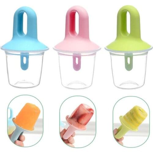 Silicone Mini Ice Pops Mold Ice Cream Ball Lolly Fruit Shake Maker Popsicle Mould Baby DIY Food Kitchen Home Bar Party Use Tool