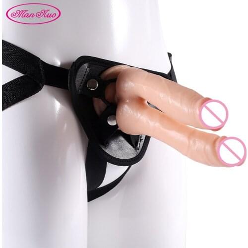 ManNuo Strap on Double Dildo for Women Lesbian Strapon Anal Penis Adult Sex Toys for Woman Couple Erotic Toys Sex Games Sex Shop