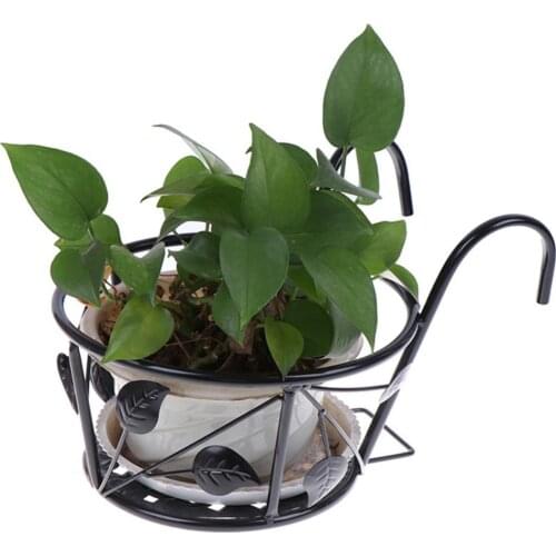 Iron Wall Hanging Flowerpot Plant Basket Hanger Cafe Home Garden Balcony Decor