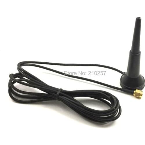 1pcs 433Mhz Antenna 3dbi Sma Plug With 300cm Cable RG174