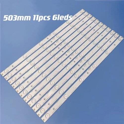 11 PCS/set 6LEDs 503mm LED backlight strip for Hisense HD500DU-B01 RSAG7.820.6311/ROH LED50EC620CA