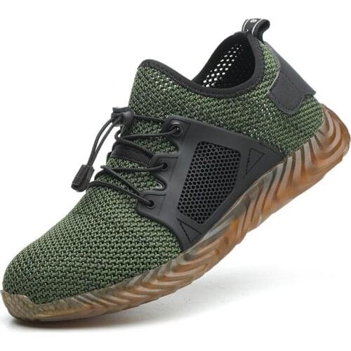 2020 breathe shoes man and woman indestructible steel toe safety boots air puncture proof breathable work safe sneakers dropship