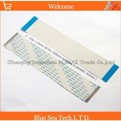 30Pin FFC/FPC Flexible Flat Cable 1.0mm pitch 30 pin 150mm Isotropy A or Anisotropy B cable,AWM 20624.80C 60V VW-1
