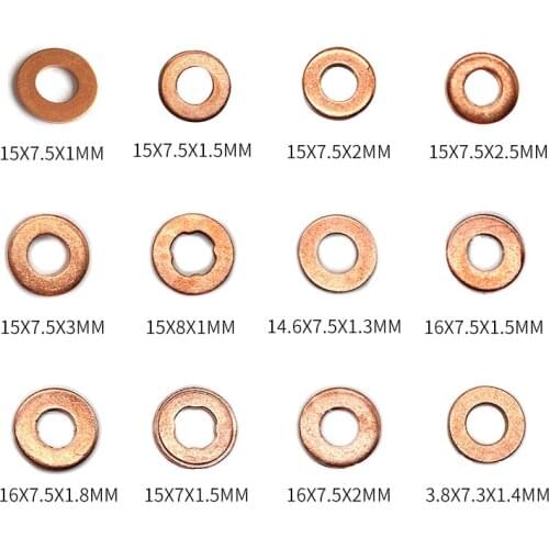 360PCS Diesel Common Rail Injector Nozzle Adjusting Copper Washer Seal Ring Gaskets Pad For All Brands Injectors