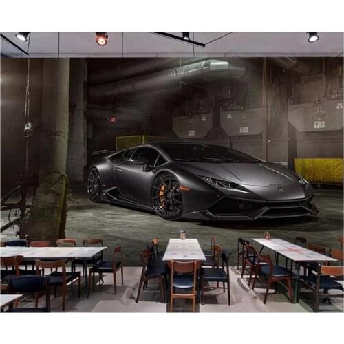 Custom photo 3d wallpaper Retro industrial cement wall super sports car home decor 3d wall murals wallpaper for walls 3 d