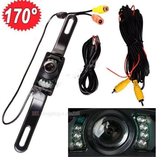 Car Auto Waterproof Russia/ EU License Plate Mount Rear View Backup Camera RCA Wide Angle, Free Shipping