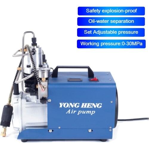 High Pressure Air Pump 110v/220v Electric Air Compressor 300BAR 30MPA 4500PSI for Pneumatic Airgun Scuba Rifle PCP Inflator