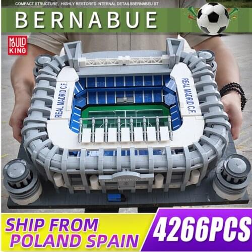 MOULD KING Creative Building Blocks The Bernabue Football Field Model Assembly Bricks Educational Toys For Kids Christmas Gifts