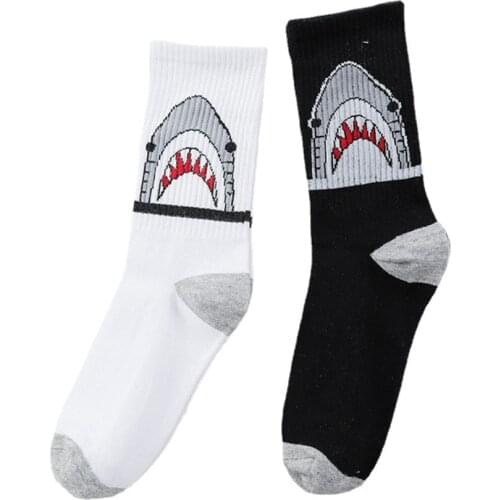 Cotton Cartoon Pattern for Women Men Nice Gift 1Pair Sports Basketball Socks 2Colors Mid Tube Socks European Style