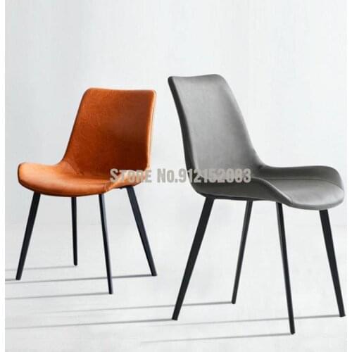 Ins light luxury nordic chair dining stool small apartment orange net red chair vibrato the same gray dining chair makeup chair