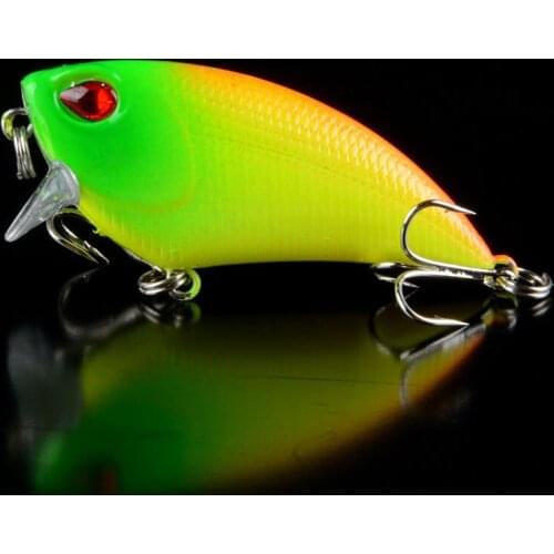 8 Color 5.5cm/6.5g Artificial Plastic Hard Bait 6# Hook Depth Diving 0.3m-1m VIB Bionic Bait Sea Fishing Lure Outdoor Fishing