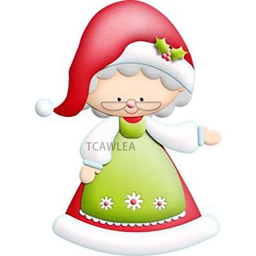 Christmas Grandma Metal Cutting Dies Human Doll Dies for DIY Craft Scrapbooking Cards Decorative 2020