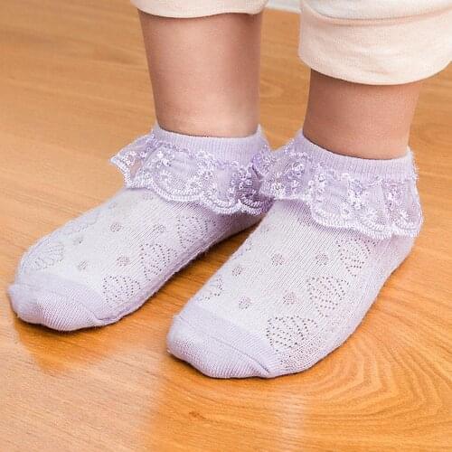 Infant Baby Girl Cute Candy Color Lace Breathable Cotton Princess Boat Socks Cotton Socks Women Low Cut Socks Short Hosiery