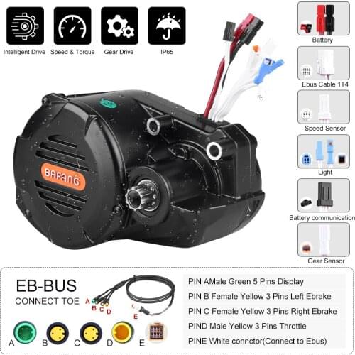 Bafang G510 52V 1000W Mid Drive eBike Motor 8fun M620 E Bike Electric Cargo Bicycle Conversion Kit for Mountain Bike DPC18
