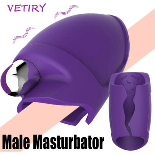 Male Masturbator for Men Penis Pump Vibrator Male Time Delay Penis Exerciser Trainer Glans Massage Cock Enlargers Sex Toys
