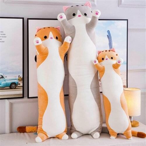 Soft/Cute /Plush /Long cat/pillow/Cotton doll toy Office lunch Sleeping Pillow Christmas gifts birthday gifts girls gifts