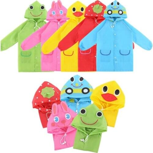 20pcs/lot Cartoon Animal Style Waterproof Kids Raincoat For Children Rain Coat Rainwear Rainsuit Student Poncho