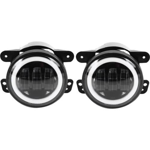 NEW Modified Lamp Angel Eyes 2PCS for Jeep Wrangler Dodge Chrysler Cherokee Working Lamp Hi-Lo Beam Turn Signal 4 Inch Car