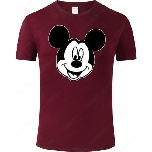 2021 New Mickey Mouse T Shirt Men Harajuku Shirt Summer Cotton T-Shirt Fashion Male Tops Cool Tees Homme Unisex Clothes J128
