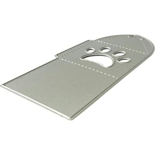 OOTDTY Dog Paw Print Box Metal Cutting Dies Stencil Scrapbooking DIY Album Stamp Paper Card Embossing Decoration Craft