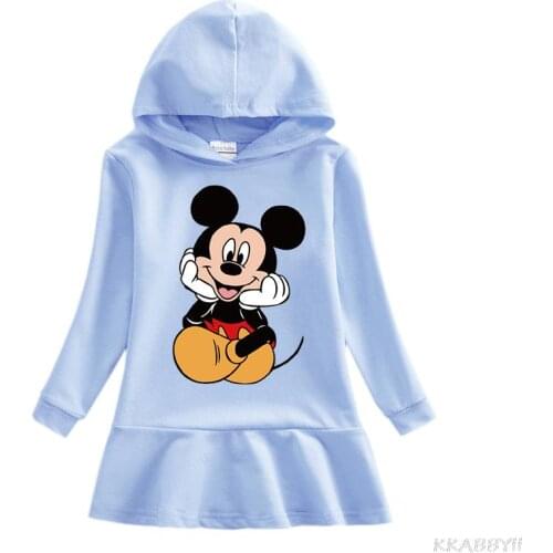 Disney Mickey childrens dresses girls long-sleeved princess dress party dresses girls costumes clothes dress