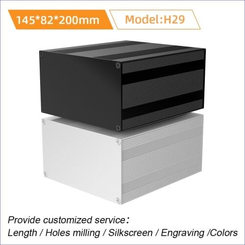 Junction Box Enlosure Electric Cable Outdoor Anodization Enclosure High Quality Black H29A 145*28mm