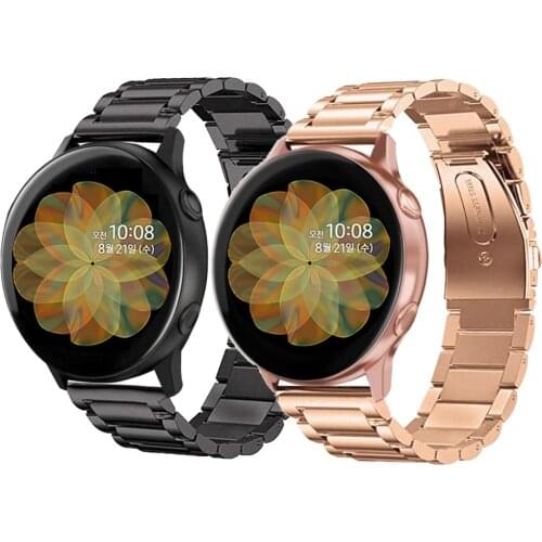 Stainless Steel Strap For Galaxy Watch 3 41mm band Active 2 40mm 44mm Band 20mm for Samsung Galaxy Watch Active Watchband