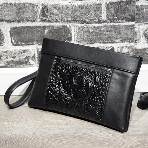 Luxury PU Leather Clutch Men HandBag Fashion Business Mens Clutches Multifunction Shoulder Crossbody Bag Men Wallet Purse Bags