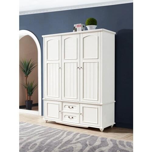 Wardrobe solid wood household bedroom wardrobe small apartment modern minimalist master bedroom luxury childrens cabinet