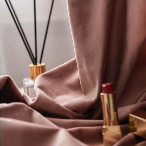 Nordic Curtains for Living Dining Room Bedroom Simple Light Luxury Velvet Ins Wind Curtains Finished Product Customization