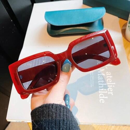 Classic Red Cat Eye Shades Sunglasses Women Vintage Square Sun Glasses for Woman Men Unisex Glasses UV400 Oculos zonnebril dames
