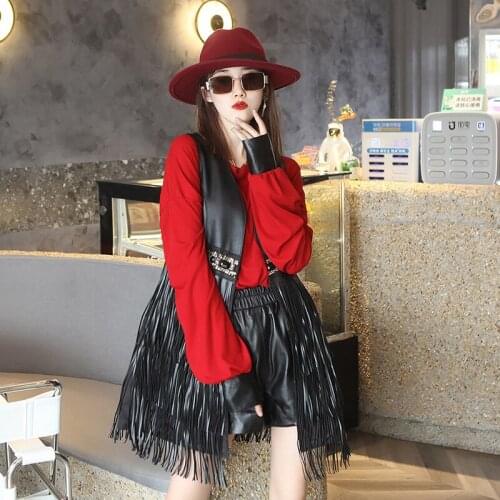 Style New Womens Fashion Genuine Leather Vest WIth Tassels