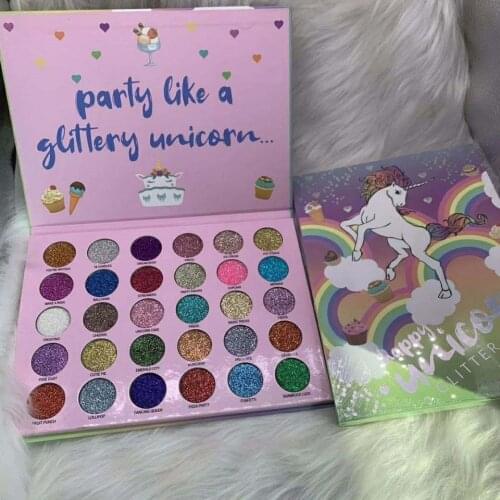 Long-lasting Glitter Preseed Powder Eye Shadow Palette 30 Colors Happy Unicorn Party Edition 1pc/lot Drop Shipping