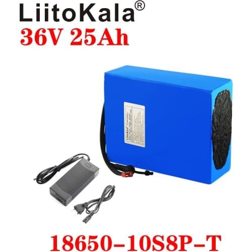 LiitoKala 36V Battery 25ah ebike battery 20A BMS 36V 25AH 18650 10S8P Lithium Battery Pack For Electric bike Electric Scooter