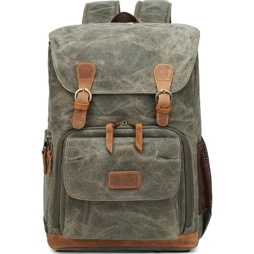 Waterproof DLSR Backpack Camera Bag Large Size Photo Bag Batik Canvas Outdoor DLSR Camera Lens Bag Backpack for Canon Nikon Sony