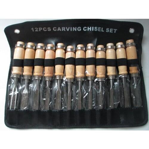 High quality 12 Pcs wood Carving Chisel Tool set, carpenter tools, graving knife