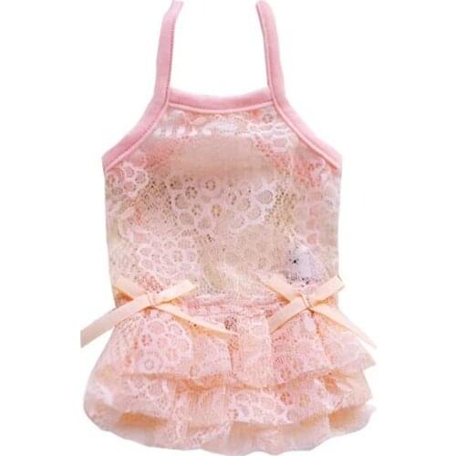 High quality Pet Clothes Summer Thin Dog Lace Princess Dress Sling Dress lovely pet Wedding Dress