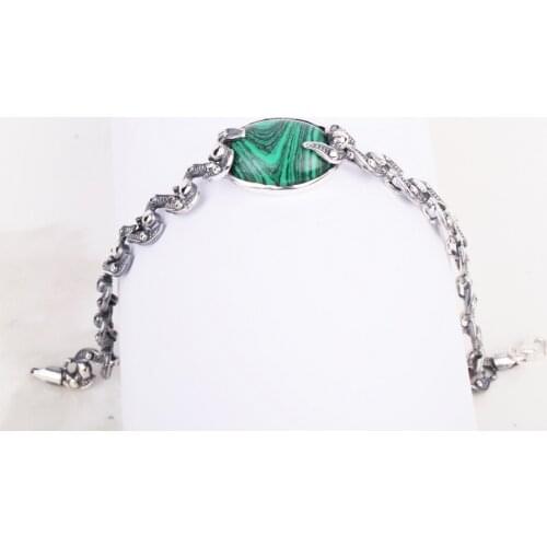 UM US JEWELRY Casper Natural Stone Handmade 925 Sterling Silver Women Wristbands