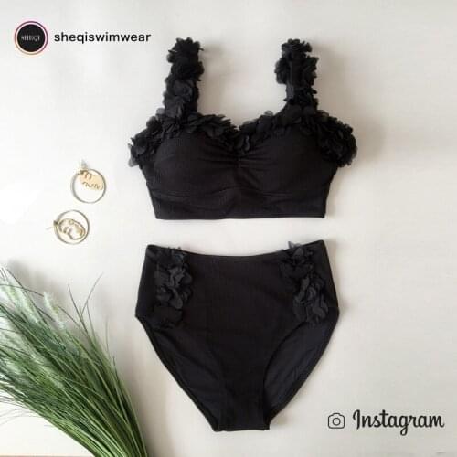 Female Beach Swimsuit And Bikini Tankini Korean Swimwear Women Push Up Plus Size Bathing Suit 2021 New Bubble Split Korea Ins