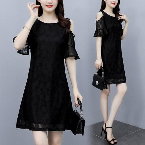 Women loose mesh beaded sexy dress plus size L-5XL fat XXL XXXL 3XL XXXXL 4XL XXXXXL 100KG woman wear blouses blusas black dress