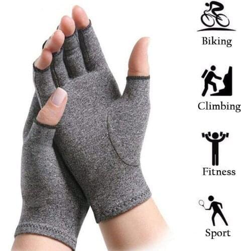 1 Pair Compression Arthritis Gloves Wrist Support Cotton Joint Pain Relief Hand Brace Women Men Therapy Wristband