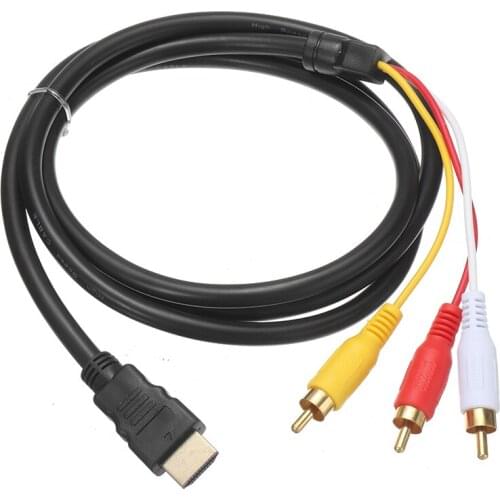New Arrival 5ft HDMI-compatible To 3 RCA Cables High Quality HDMI-compatible To Rca Component Converter Adapter Cable For HDTV