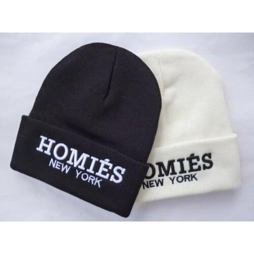 1Pcs Hot Selling New HOMIES Style Fashion Men Women Skull Beanie Hat Winter Fall Hiphop Warm Cap MA12