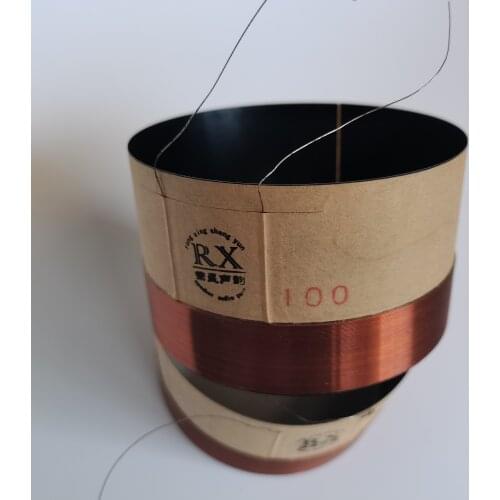 1 piece ID: 100mm 3 15/16" 4" black aluminous 2F 8 ohm woofer bass loudspeaker speaker voice coil