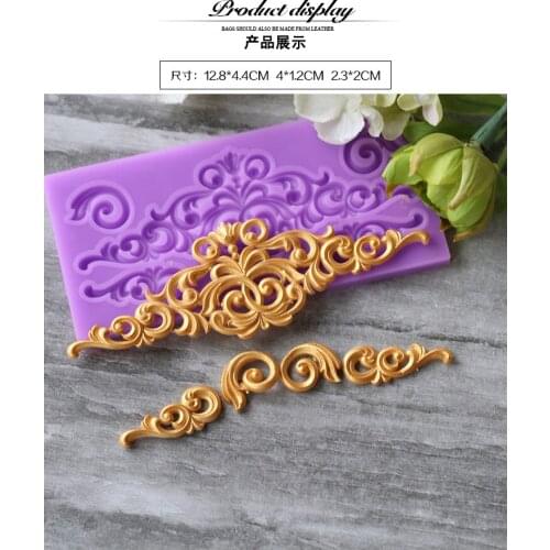 1pc Border silicone mold Cake decorating tools Chocolate gumpaste mold Fondant lace mold for Wedding Cake decoration LBM-01_8