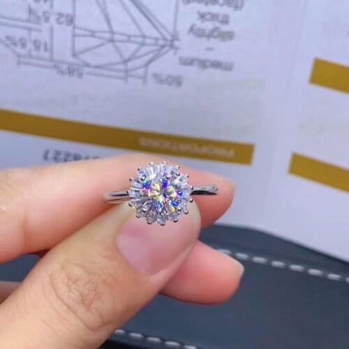 2021 new crackling moissanite ring for women jewelry engagement ring for wedding 925 silver ring birthday gift