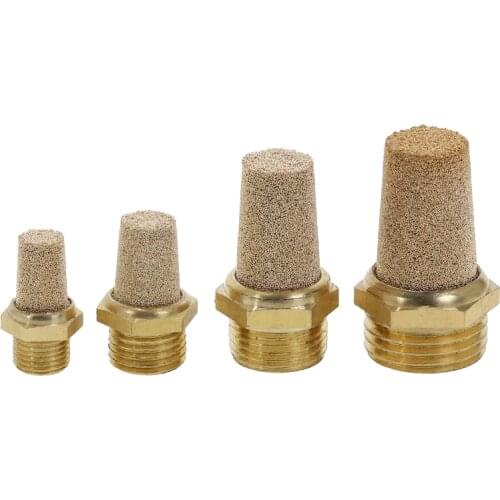 5Pcs Pneumatic Exhaust Muffler Brass Silencer Fitting Noise Filter Reducer Connector 1/8'' 1/2'' 3/8'' 1/4